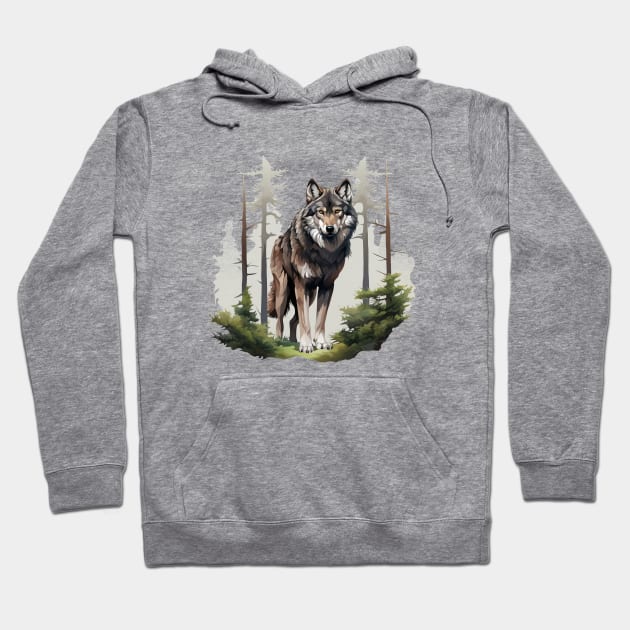 Grey Wolf Hoodie by zooleisurelife